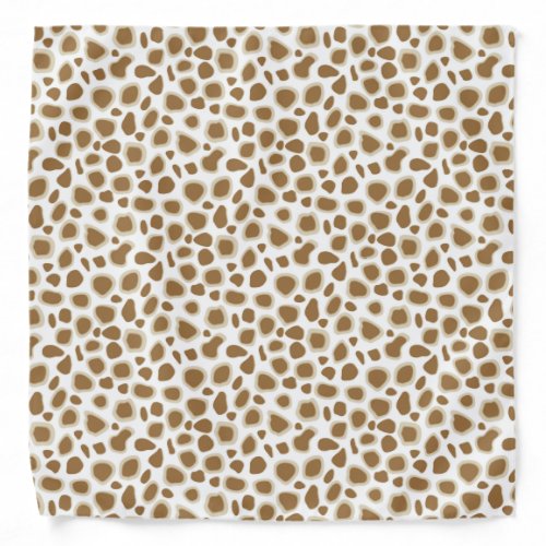 Leopard Print _ Taupe Tan and White Bandana