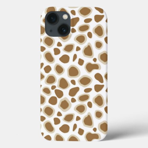 Leopard Print _ Taupe Tan and White iPhone 13 Case