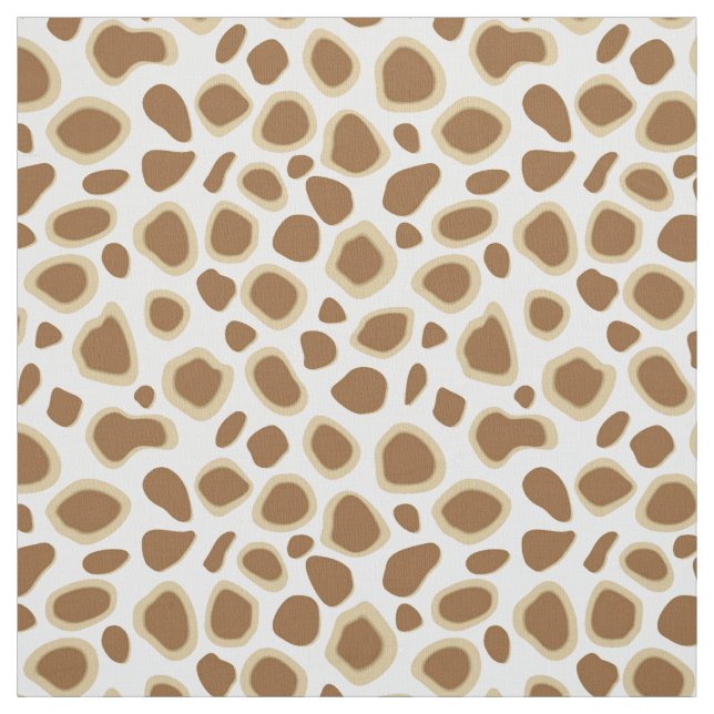 Leopard Print - Taupe Tan and White Fabric (Swatch)