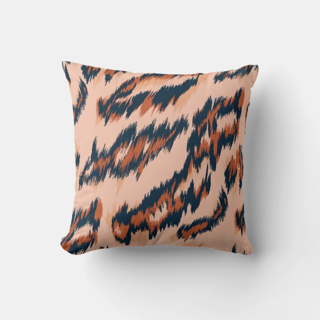 Leopard Print: Textile Seamless Design. Throw Pillow (Front)