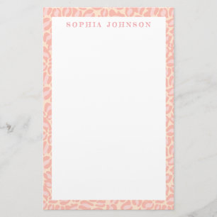 Leopard print texture   Personalized Stationer Stationery