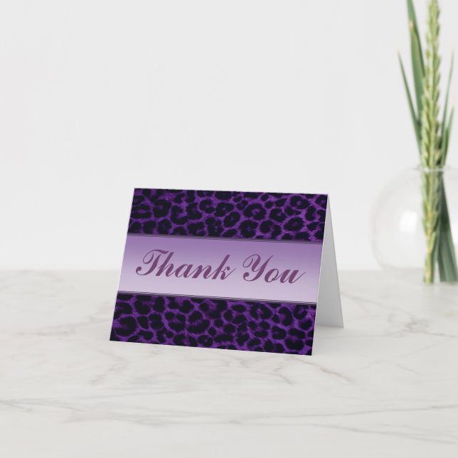 Leopard Print Thank You Card (Front)