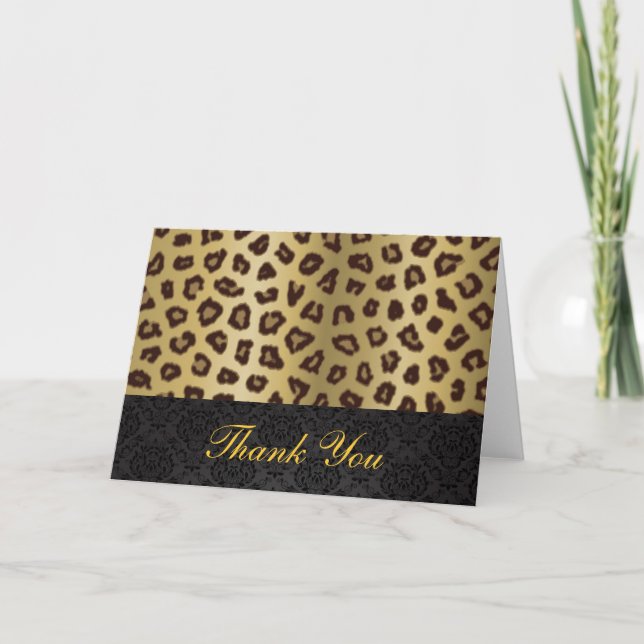 Leopard Print Thank You Card (Front)