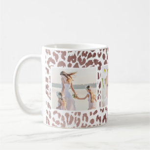 Leopard Print Three Photo Collage Coffee Mug