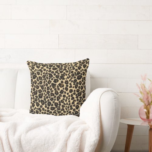 Leopard Print Throw Pillow