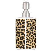 Leopard Print Toothbrush Holder Soap Dispenser (Back)