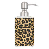 Leopard Print Toothbrush Holder Soap Dispenser (Right)
