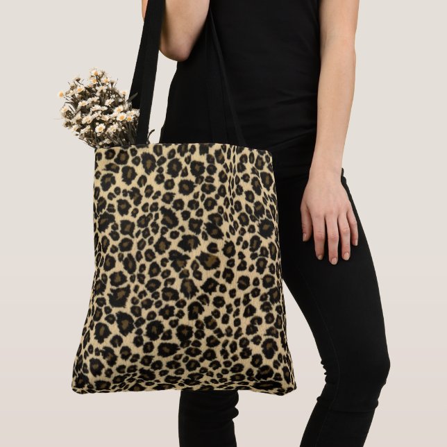 Leopard Print Tote Bag (Close Up)