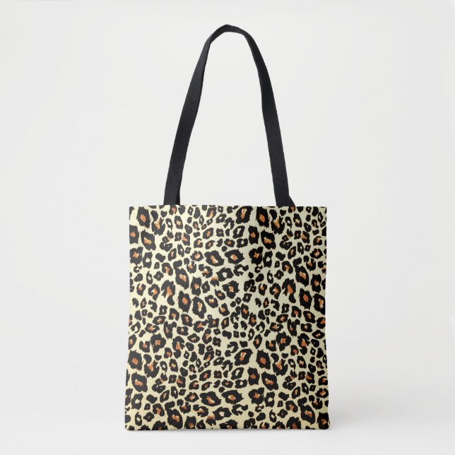 Leopard Print Tote Bag Art (Front)