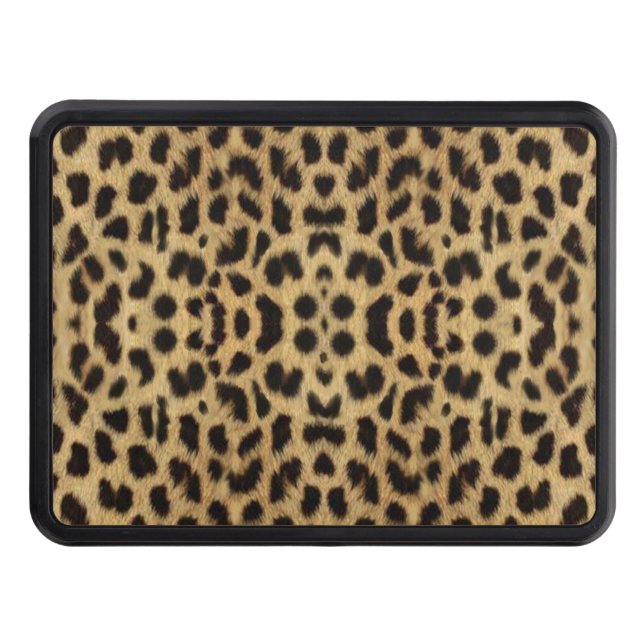 Leopard Print Trailer Hitch Cover (Front)