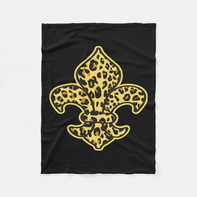 Leopard Print Trendy Fashion Animal Pattern Fleur  Fleece Blanket (Front)