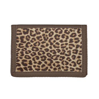 Leopard Print Trifold Nylon Wallet by ReligiousStore at Zazzle