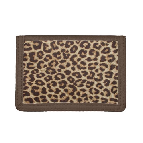 Leopard Print TriFold Nylon Wallet