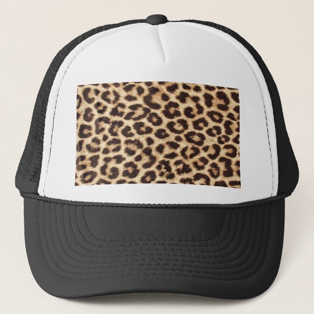 Leopard Print Trucker Hat/Cap Trucker Hat (Front)
