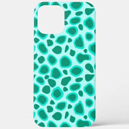 Leopard Print _ Turquoise and Aqua iPhone 12 Pro Max Case