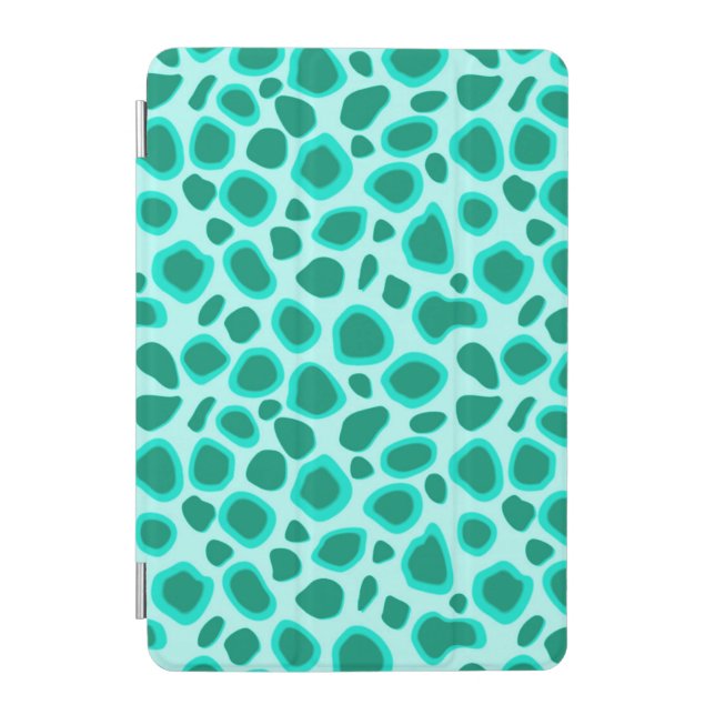 Leopard Print - Turquoise and Aqua  iPad Mini Cover (Front)
