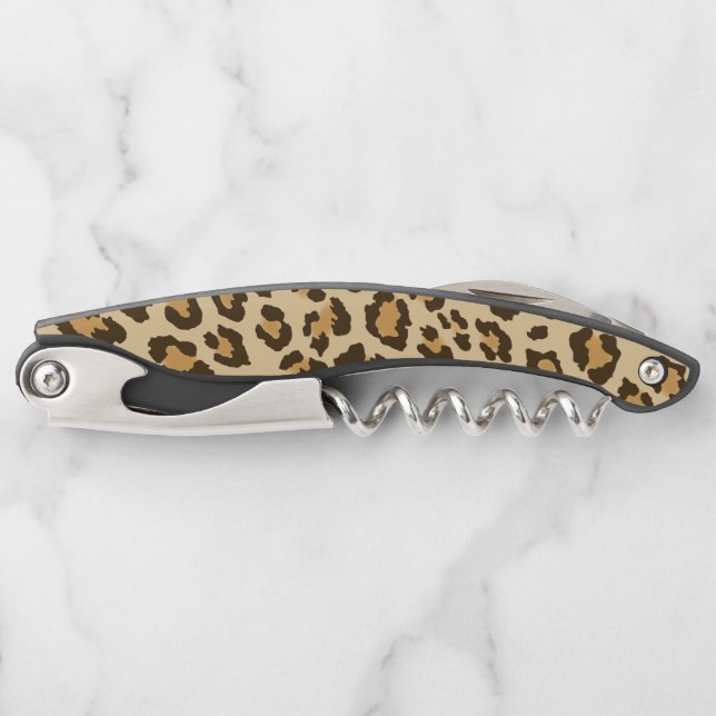 Leopard Print Waiter's Corkscrew (Front)