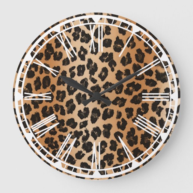 Leopard Print Wall Clock (Front)