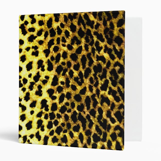 Leopard Print Wallpaper 3 Ring Binder (Front/Inside)