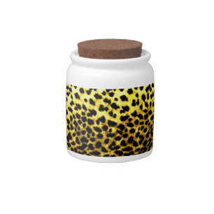 Leopard Print Wallpaper Candy Jar
