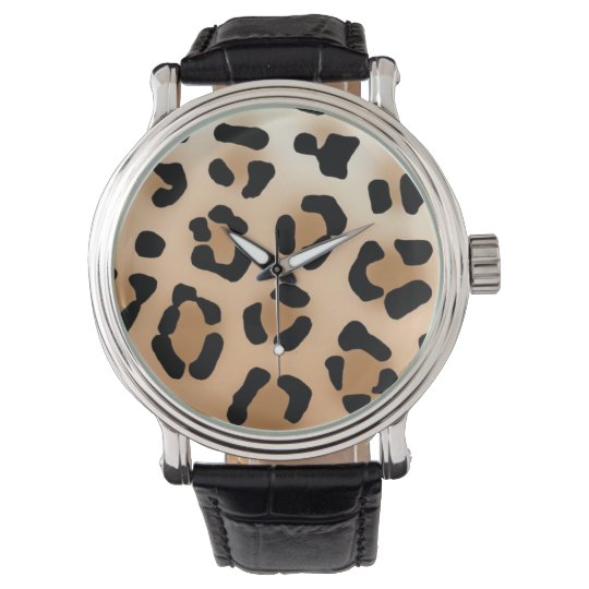 leopard print fob watch