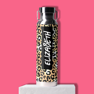 Leopard Print Water Bottle
