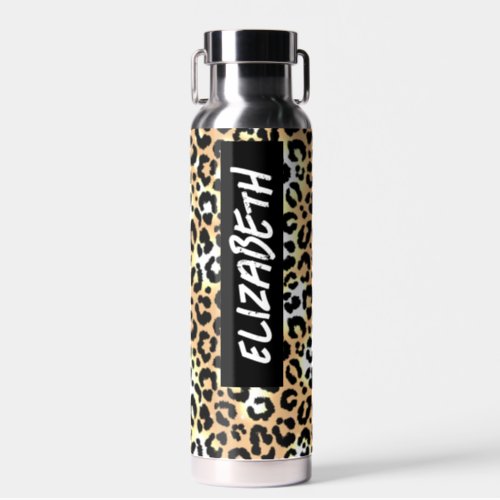 Leopard Print Water Bottle