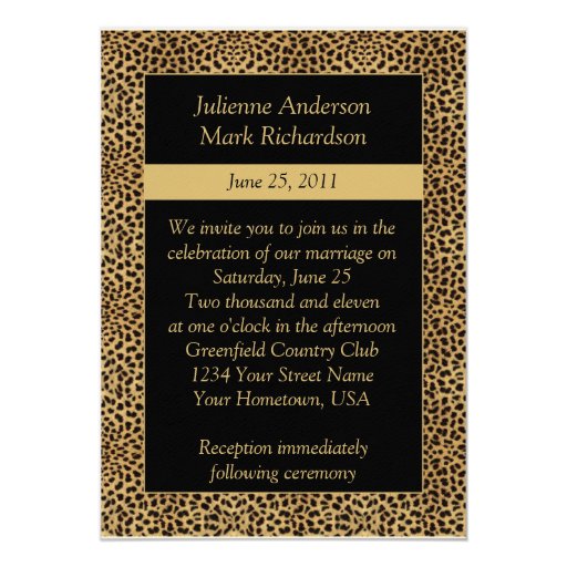 Leopard Print Wedding Invitations 4