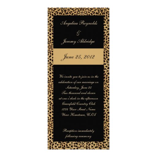 Leopard Print Wedding Invitations 8
