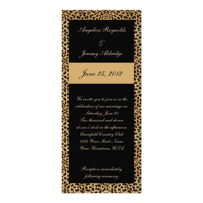 Leopard Print Wedding Invitation