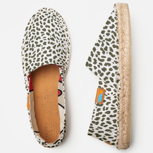 Leopard print wild animal skin espadrilles (Side)