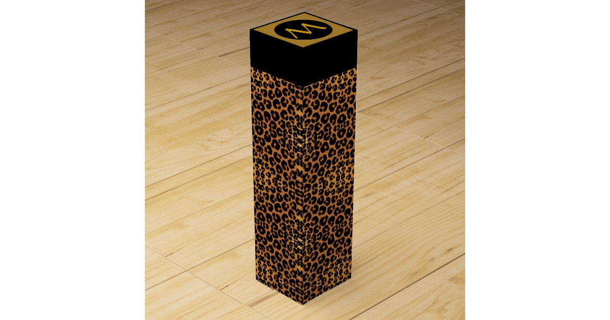 Leopard Alcohol Box Leopard Print Wine Box | Zazzle