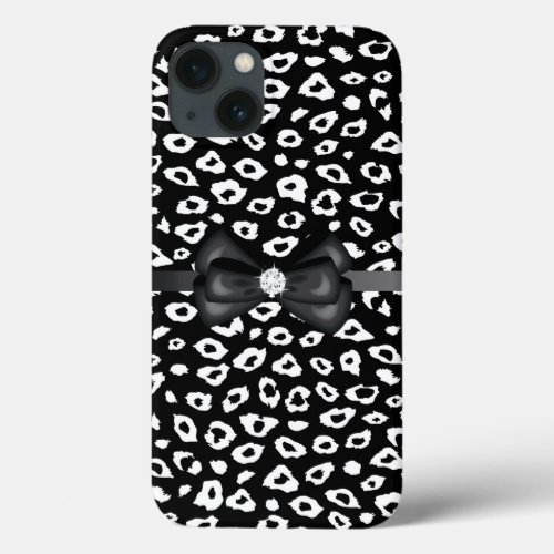 Leopard Print with Bow iPhone 13 Case
