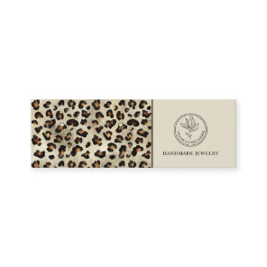 Leopard Print With Custom Logo Earrings Display Mini Business Card
