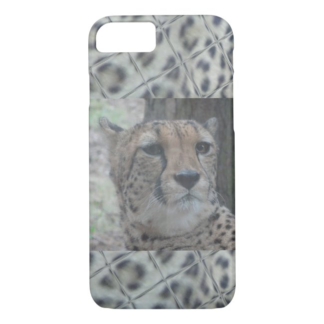 Leopard Print with Cute Leopard Face Phone Case