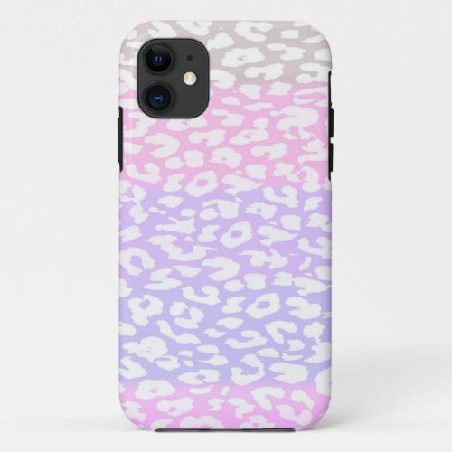 Leopard Print with Light Pink Violet iPhone 11 Case