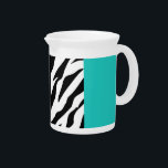 Leopard Print, Zebra Print, Animal Print, Blue Beverage Pitcher<br><div class="desc">Elegant,  stylish and sophisticated leopard and zebra pattern in blue color. Modern and trendy gift,  perfect for the animal print lover in your life.</div>