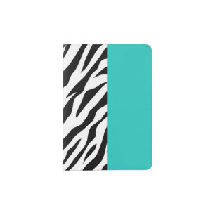 Leopard Print, Zebra Print, Animal Print, Blue Passport Holder