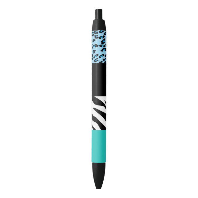 Leopard Print, Zebra Print, Animal Print, Blue Pen (Front Vertical)