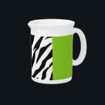Leopard Print, Zebra Print, Animal Print, Green Beverage Pitcher<br><div class="desc">Elegant,  stylish and sophisticated leopard and zebra pattern in green color. Modern and trendy gift,  perfect for the animal print lover in your life.</div>