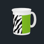 Leopard Print, Zebra Print, Animal Print, Green Beverage Pitcher<br><div class="desc">Elegant,  stylish and sophisticated leopard and zebra pattern in green color. Modern and trendy gift,  perfect for the animal print lover in your life.</div>