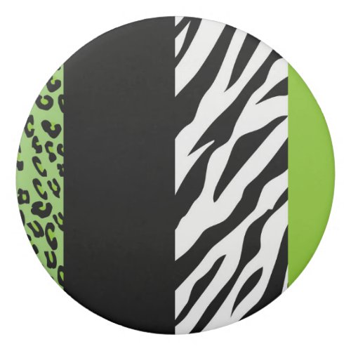 Leopard Print Zebra Print Animal Print Green Eraser