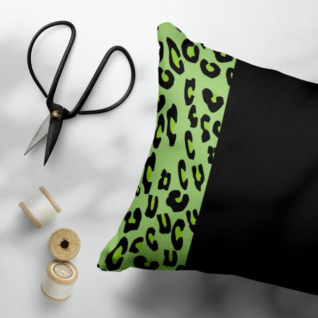 Leopard Print, Zebra Print, Animal Print, Green Pillow Case (Creator Uploaded)