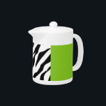 Leopard Print, Zebra Print, Animal Print, Green Teapot<br><div class="desc">Elegant,  stylish and sophisticated leopard and zebra pattern in green color. Modern and trendy gift,  perfect for the animal print lover in your life.</div>