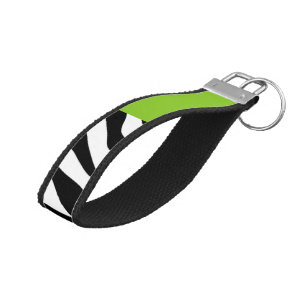 Leopard Print, Zebra Print, Animal Print, Green Wrist Keychain