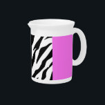 Leopard Print, Zebra Print, Animal Print, Pink Beverage Pitcher<br><div class="desc">Elegant,  stylish and sophisticated leopard and zebra pattern in pink color. Modern and trendy gift,  perfect for the animal print lover in your life.</div>