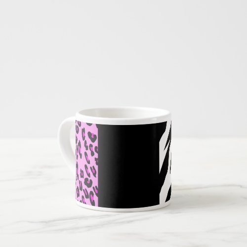 Leopard Print Zebra Print Animal Print Pink Espresso Cup