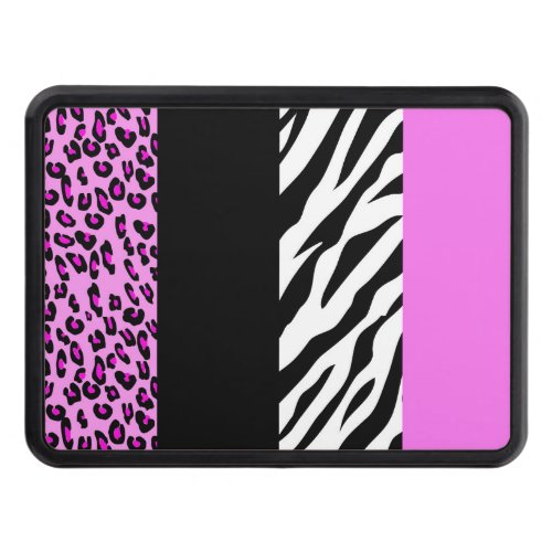 Leopard Print Zebra Print Animal Print Pink Hitch Cover