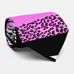 Leopard Print, Zebra Print, Animal Print, Pink Neck Tie