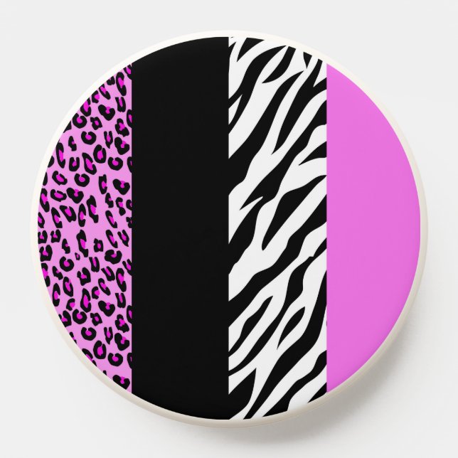 Leopard Print, Zebra Print, Animal Print, Pink PopSocket (Popsocket)